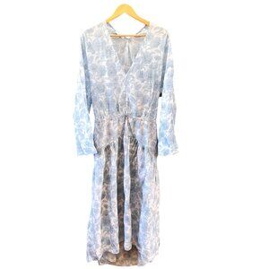 Vince Dahlia Long-Sleeve‎ Double V-Neck Dress- Sz. XL